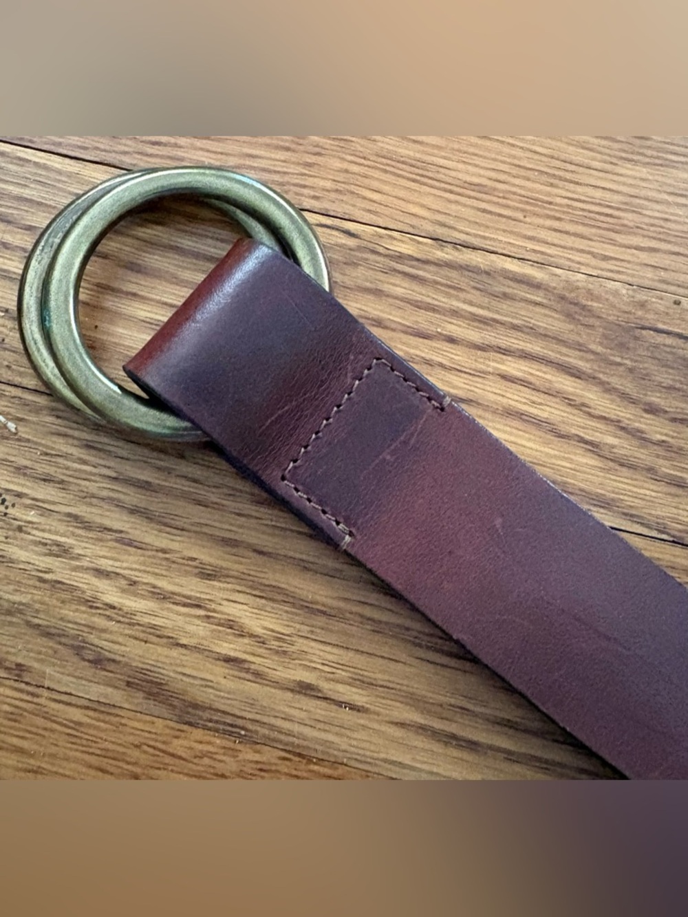 Frye Ring Belt, Brown, Size M, EUC
